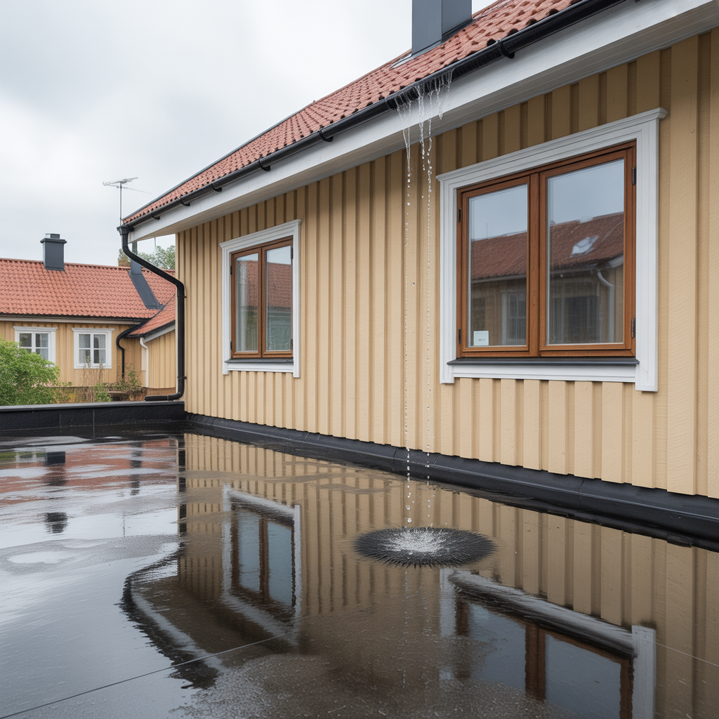 7.Vilka risker innebar ett alltfor platt tak