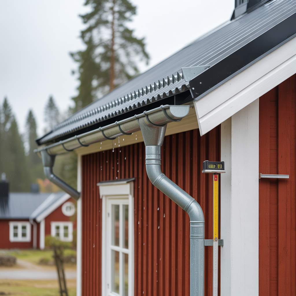 hangrannor och stupror dimensionering lutning och kostnad