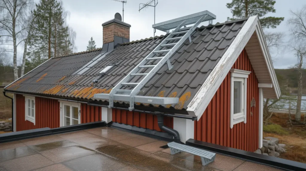 taks kerhet p villan takstege takbrygga och glidskydd regler val och montering